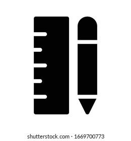 ruler vector glyph flat icon 