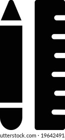 ruler vector glyph flat icon