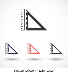 ruler vector icon 10 eps