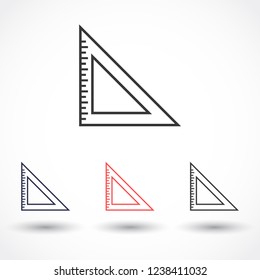 ruler vector icon 10 eps