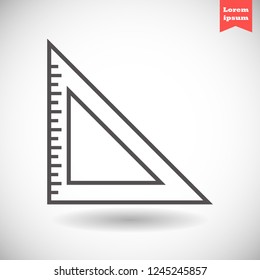 ruler vector icon 10 eps