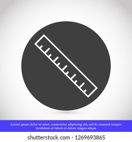 ruler vector icon 10 eps