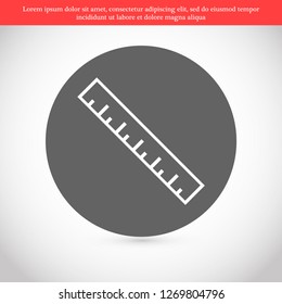 ruler vector icon 10 eps