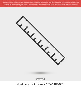 ruler vector icon 10 eps