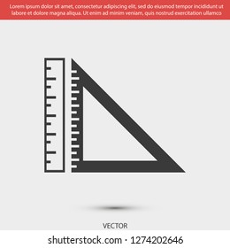 ruler vector icon 10 eps