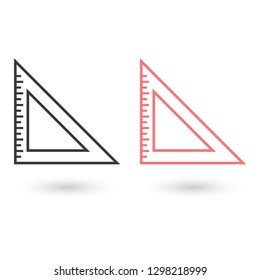 ruler vector icon 10 eps