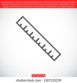 ruler vector icon 10 eps