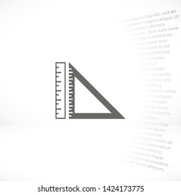 ruler vector icon 10 eps , Lorem ipsum Flat design