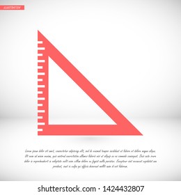 ruler vector icon 10 eps , Lorem ipsum Flat design