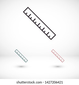 ruler vector icon 10 eps , Lorem ipsum Flat design