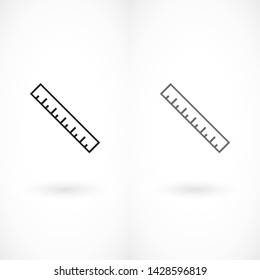 ruler vector icon 10 eps  Flat design