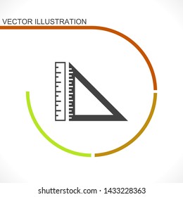 ruler vector icon 10 eps , Lorem ipsum Flat design