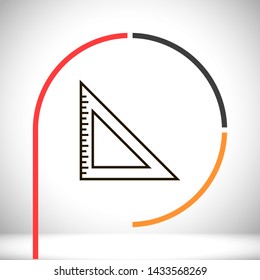 ruler vector icon 10 eps , Lorem ipsum Flat design