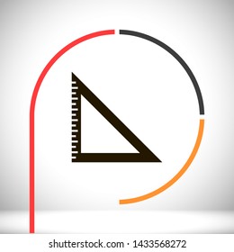 ruler vector icon 10 eps , Lorem ipsum Flat design