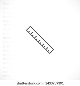 ruler vector icon 10 eps , Lorem ipsum Flat design