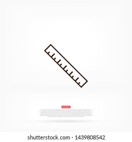 ruler vector icon 10 eps , Lorem ipsum Flat design