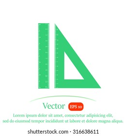 Ruler vector icon.