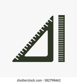Ruler vector icon.