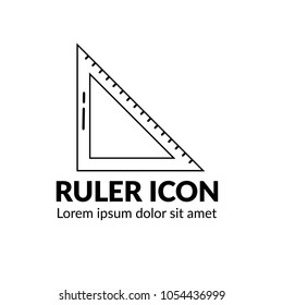 Ruler vector icon.Can be used as icon or logo for websites, applications, mobile and UI design, vector illustration