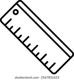 Ruler vector icon. Can be used for printing, mobile and web applications.