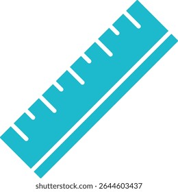 Lineal-Vektorsymbol. Kann für Druck-, Mobil- und Web-Anwendungen verwendet werden.