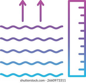 Ruler vector icon. Can be used for printing, mobile and web applications.