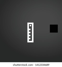 Ruler vector icon. Ruler concept stroke symbol design. Thin graphic elements vector illustration, outline pattern for your web site design, logo, UI. EPS 10.