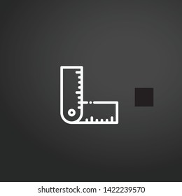 Ruler vector icon. Ruler concept stroke symbol design. Thin graphic elements vector illustration, outline pattern for your web site design, logo, UI. EPS 10.