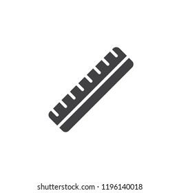 Ruler vector icon. filled flat sign for mobile concept and web design. Measure solid icon. Symbol, logo illustration. Pixel perfect vector graphics