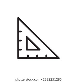 Ruler vector icon. Ruler flat sign design. Ruler distance symbol pictogram. UX UI scale icon