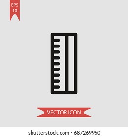 Ruler vector icon, illustration symbol