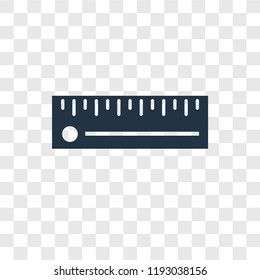 Ruler vector icon isolated on transparent background, Ruler transparency logo concept