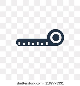 Ruler vector icon isolated on transparent background, Ruler transparency concept can be used web and mobile