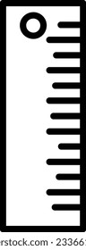Ruler Vector Icon Line Style