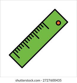 Regla Vector icono línea Plantilla