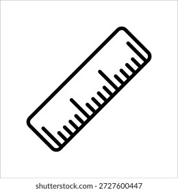 Regla Vector icono línea Plantilla
