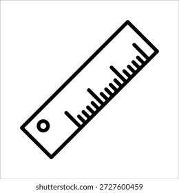 Regla Vector icono línea Plantilla