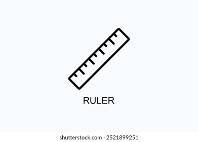 Ruler Vector Icon Or Logo Illustration