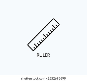 Regla Vector, Icono O Logo Signo Símbolo Ilustración