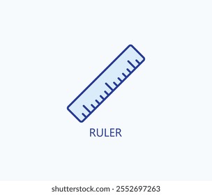 Ruler vector, icon or logo sign symbol illustration