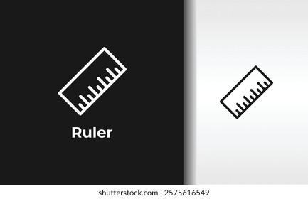 Ruler Vector, Icon Or Logo Sign Isolated Symbol Illustration