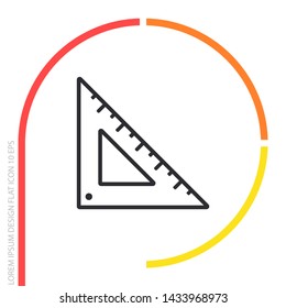 Ruler Vector icon . Lorem Ipsum Illustration design