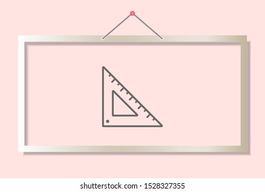 Ruler Vector icon . Lorem Ipsum Illustration design