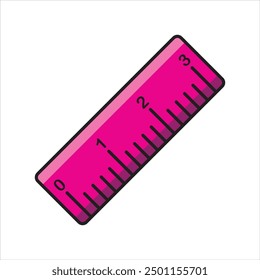 Ruler vector or icon Magenta color for element design