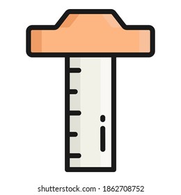ruler vector icon, school and education icon