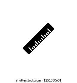 ruler vector icon. ruler sign on white background. ruler icon for web and app