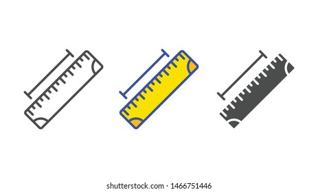 Ruler vector icon sign symbol