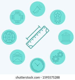 Ruler vector icon sign symbol
