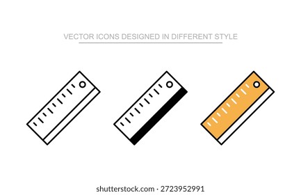 Ruler vector icon stock isolated on white sheet