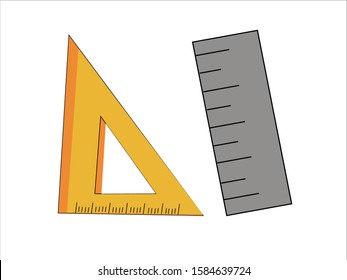 ruler vector icon template Isolated on White Background